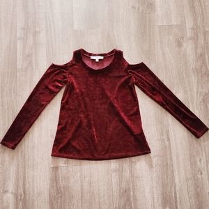 Long Sleeve Cold Shoulder Top